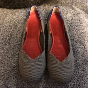 Rothy's The Point Gray and Blue Women's Shoes Flats Loafers Slip Ons Size 8 W